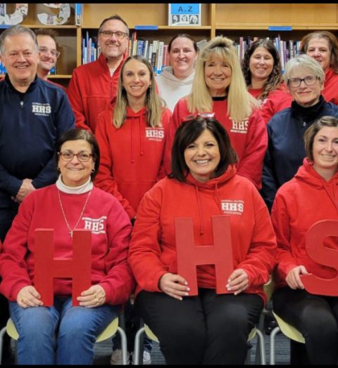 Hornell High School Alumni Association Directions 2025 Seated (L-R): Margi Foreman Pomeroy ’65, Angela Daniels Markel ’71, Cathy Potter Kimball ’80, Pamela Markel ’97, and Kate Carretto ’97. Second Row (L-R): Colleen Clark Amidon ’03, Molly Mahoney ’79, Tom Fagnan ’71, Janice Hauser Daniels ’04, Ellen Andrus Stewart ’75, Margie Fawcett Terry ’77, and Ali Roberts ’12. Third Row (L-R): John Lewis ’99, Joe Bassage ’03, Sean Gaffney ’85, Ashleigh Hogan Striker ’99, Andrea Stiles ’00, Sharon Sleggs Smith ’82, and Amy McMordie Mayo ’94.