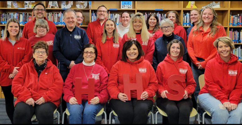 Hornell High School Alumni Association Directions 2025 Seated (L-R): Margi Foreman Pomeroy ’65, Angela Daniels Markel ’71, Cathy Potter Kimball ’80, Pamela Markel ’97, and Kate Carretto ’97. Second Row (L-R): Colleen Clark Amidon ’03, Molly Mahoney ’79, Tom Fagnan ’71, Janice Hauser Daniels ’04, Ellen Andrus Stewart ’75, Margie Fawcett Terry ’77, and Ali Roberts ’12. Third Row (L-R): John Lewis ’99, Joe Bassage ’03, Sean Gaffney ’85, Ashleigh Hogan Striker ’99, Andrea Stiles ’00, Sharon Sleggs Smith ’82, and Amy McMordie Mayo ’94.